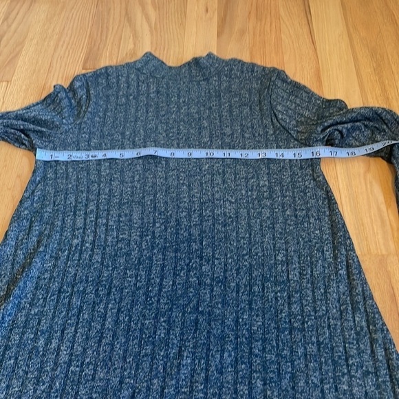 NWT Retro Ribbed Skater Dress Blue Swing Small Teal Mock Mossimo Casual Mini - Picture 8 of 9